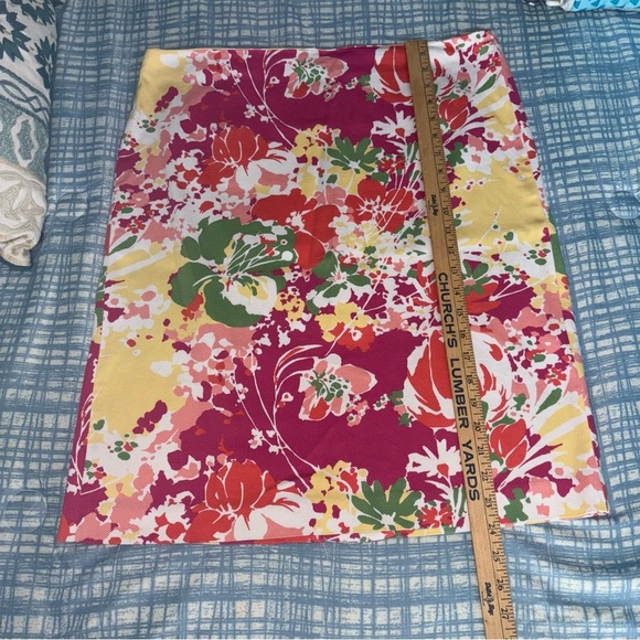 Talbots Pink, Red, Green and Yellow Knee-Length Pencil Skirt - Picture 7 of 8
